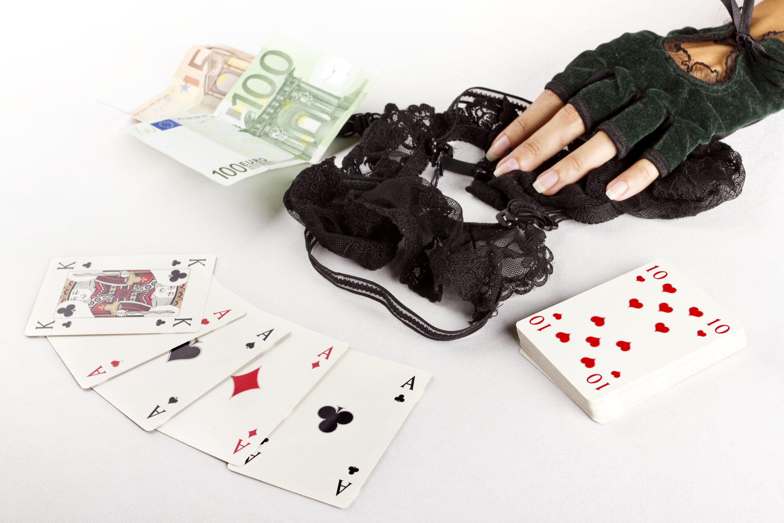 Strip poker concept photo